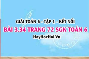 Giải bài 3.34 trang 72 Toán 6 Tập 1 SGK Kết nối tri thức